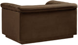 Cascade Chair - Modern Boucle Fabric Seating with Curved Arms and Deep Channel Tufting for Comfort