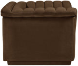 Cascade Chair - Modern Boucle Fabric Seating with Curved Arms and Deep Channel Tufting for Comfort