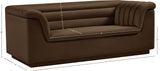 Cascade Loveseat - Modern Curved Arm Design with Deep Channel Tufting for Ultimate Comfort and Style