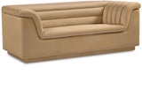 Cascade Loveseat - Modern Curved Arm Design with Deep Channel Tufting for Ultimate Comfort and Style