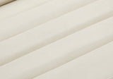 Cascade Chair - Modern Boucle Fabric Seating with Curved Arms and Deep Channel Tufting for Comfort