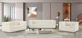 Cascade Chair - Modern Boucle Fabric Seating with Curved Arms and Deep Channel Tufting for Comfort