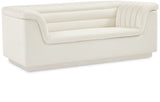 Cascade Loveseat - Modern Curved Arm Design with Deep Channel Tufting for Ultimate Comfort and Style