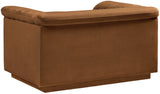 Cascade Chair - Modern Boucle Fabric Seating with Curved Arms and Deep Channel Tufting for Comfort