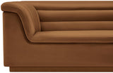 Cascade Loveseat - Modern Curved Arm Design with Deep Channel Tufting for Ultimate Comfort and Style