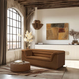 Cascade Loveseat - Modern Curved Arm Design with Deep Channel Tufting for Ultimate Comfort and Style