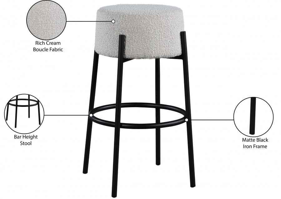 Avalon Boucle Fabric Bar Stool