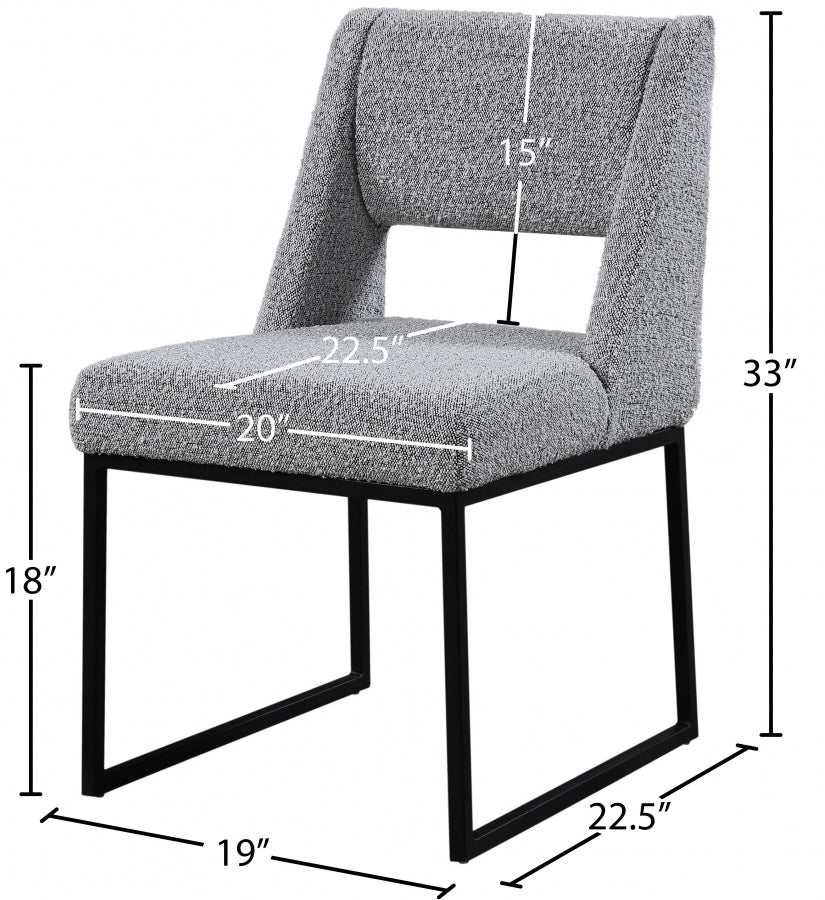 Jayce Boucle Fabric Dining Chair