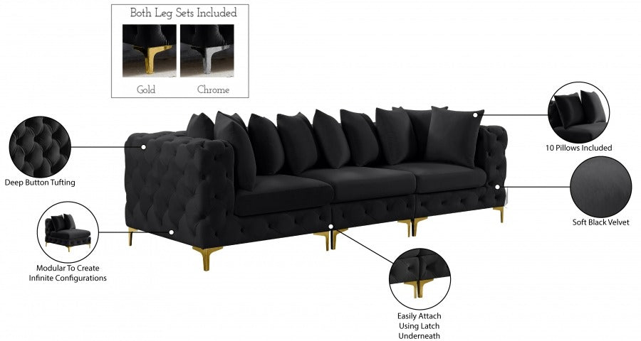 Tremblay 108" Velvet Modular Sofa