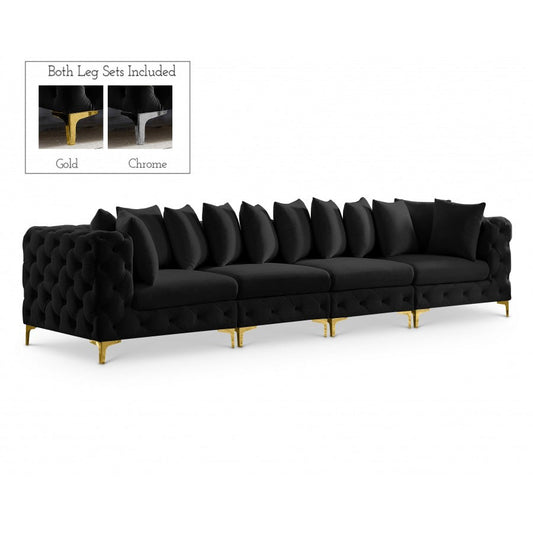 Tremblay 138" Velvet Modular Sofa