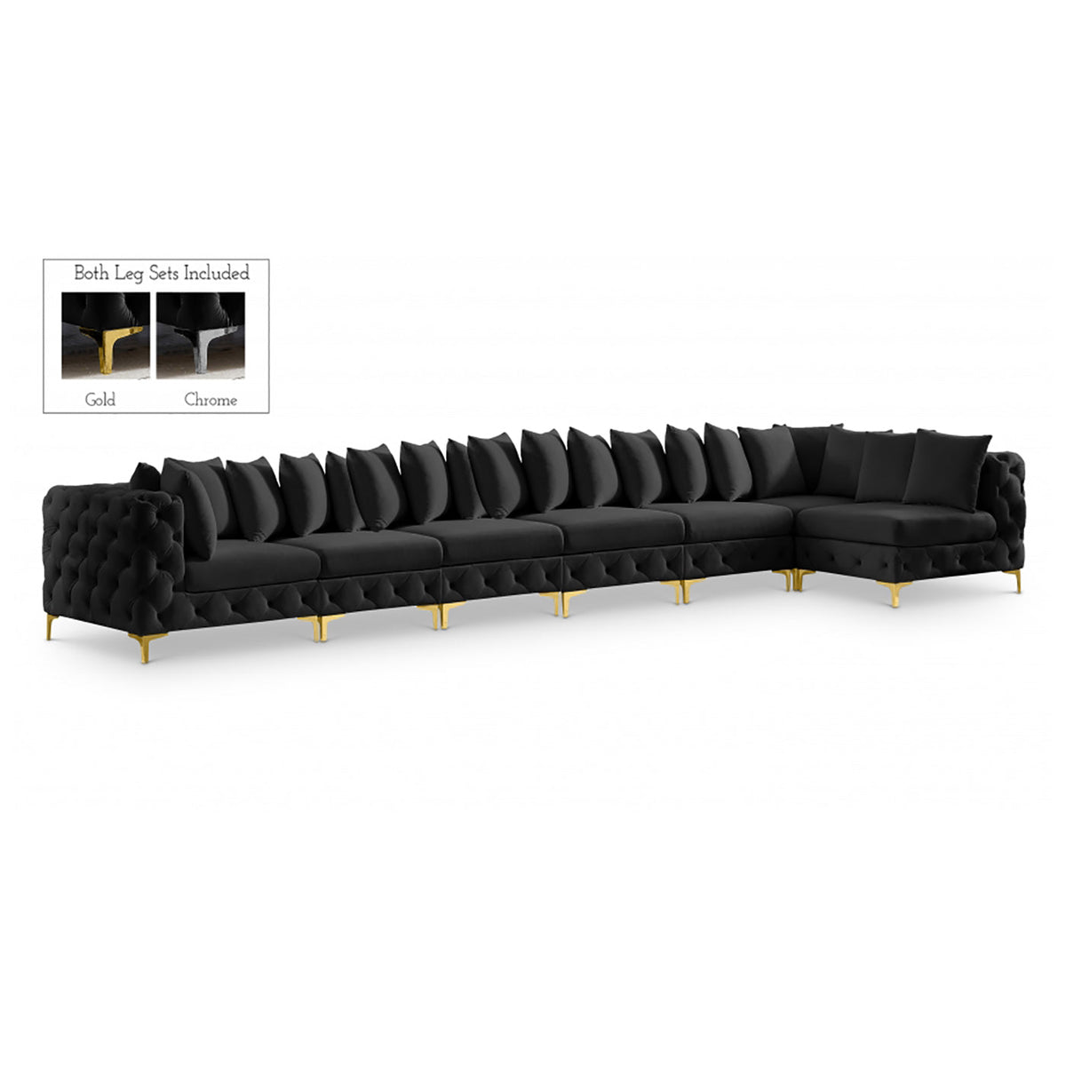 Tremblay Velvet Modular Sectional