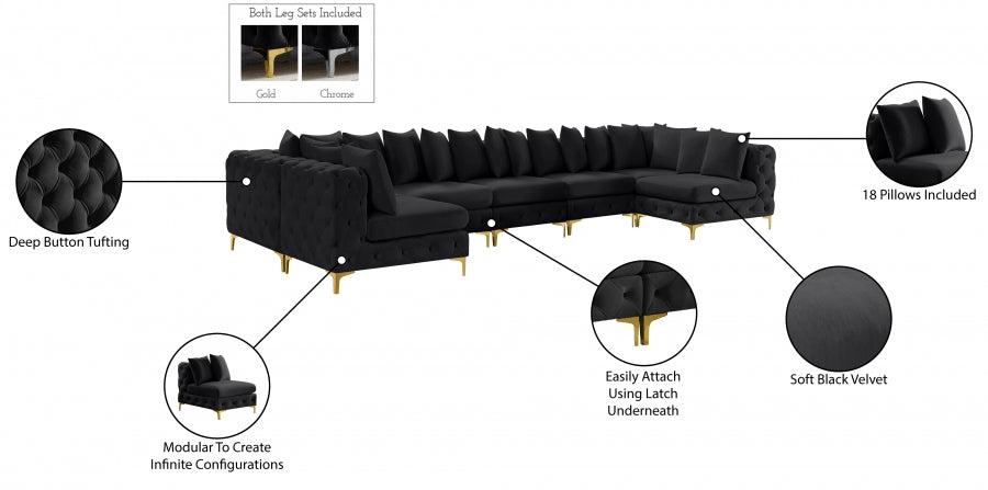 Tremblay Velvet Modular Sectional