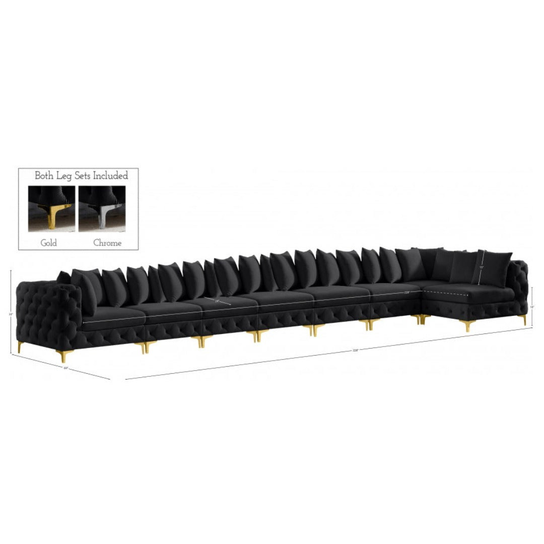 Tremblay Velvet Modular Sectional