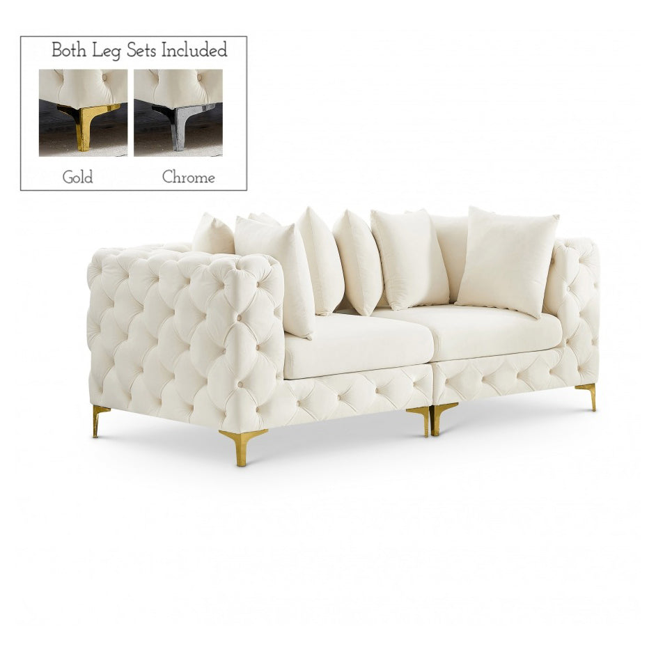 Tremblay 78" Velvet Modular Sofa