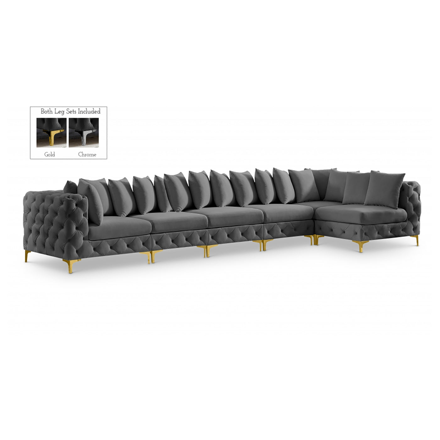 Tremblay Velvet Modular Sectional