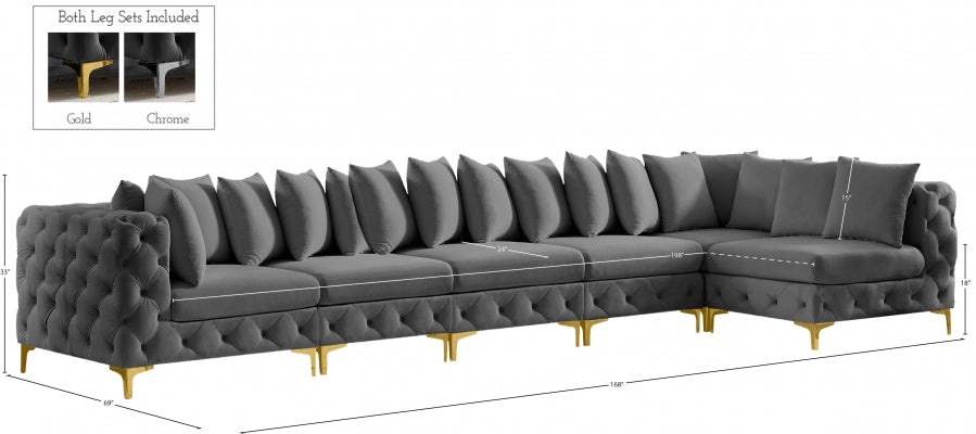 Tremblay Velvet Modular Sectional