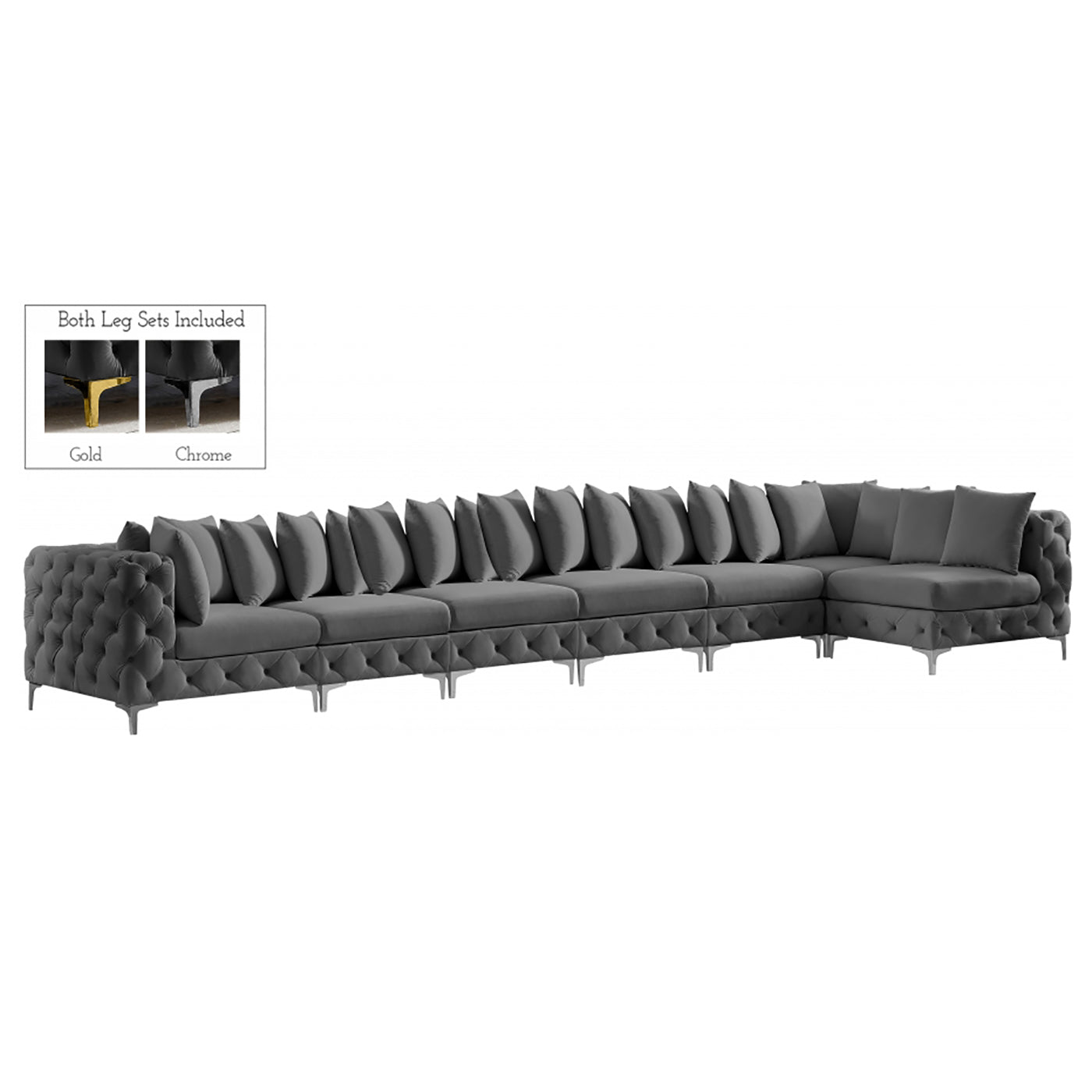 Tremblay Velvet Modular Sectional