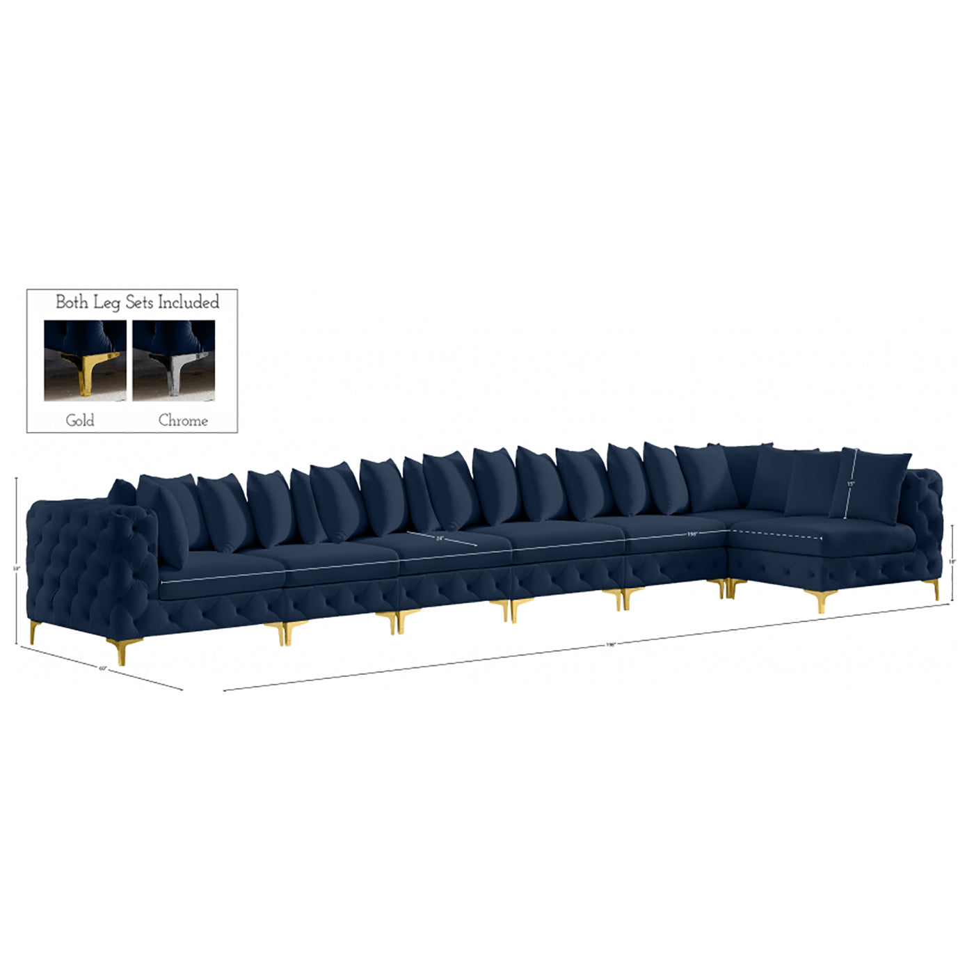 Tremblay Velvet Modular Sectional