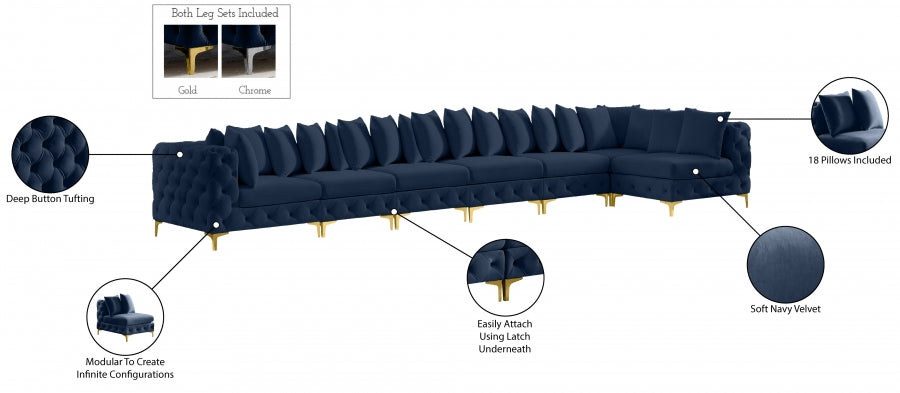 Tremblay Velvet Modular Sectional