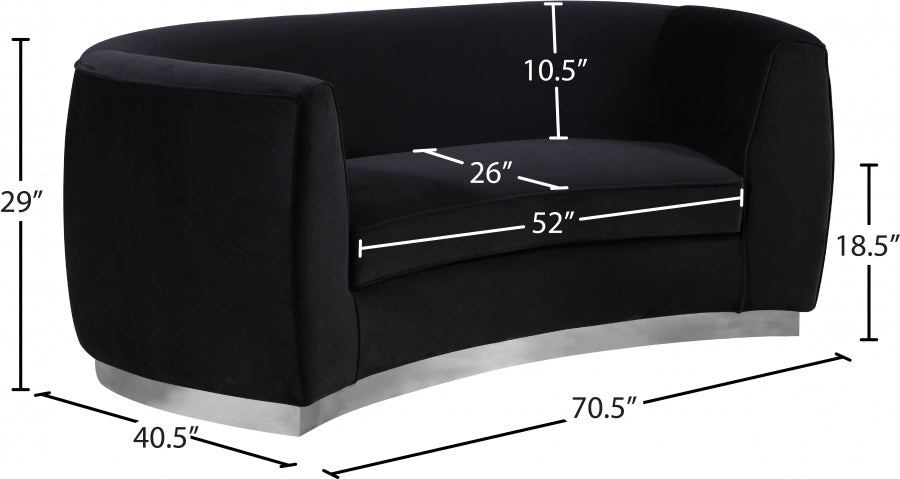 Julian Velvet Loveseat