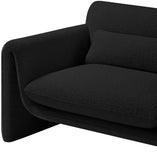 Stylus Contemporary Boucle Fabric Chair with Curved Arms and Thick Cushions for Ultimate Comfort