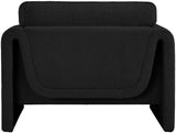Stylus Contemporary Boucle Fabric Chair with Curved Arms and Thick Cushions for Ultimate Comfort