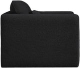 Stylus Contemporary Boucle Fabric Chair with Curved Arms and Thick Cushions for Ultimate Comfort