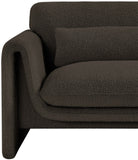 Stylus Contemporary Boucle Fabric Chair with Curved Arms and Thick Cushions for Ultimate Comfort