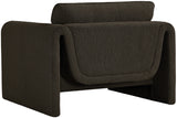 Stylus Contemporary Boucle Fabric Chair with Curved Arms and Thick Cushions for Ultimate Comfort