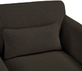 Stylus Contemporary Boucle Fabric Chair with Curved Arms and Thick Cushions for Ultimate Comfort