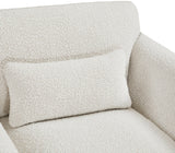 Stylus Contemporary Boucle Fabric Chair with Curved Arms and Thick Cushions for Ultimate Comfort