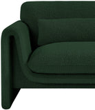 Stylus Contemporary Boucle Fabric Chair with Curved Arms and Thick Cushions for Ultimate Comfort