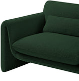 Stylus Contemporary Boucle Fabric Chair with Curved Arms and Thick Cushions for Ultimate Comfort