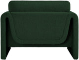 Stylus Contemporary Boucle Fabric Chair with Curved Arms and Thick Cushions for Ultimate Comfort
