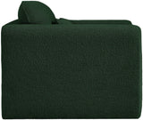 Stylus Contemporary Boucle Fabric Chair with Curved Arms and Thick Cushions for Ultimate Comfort