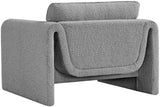 Stylus Contemporary Boucle Fabric Chair with Curved Arms and Thick Cushions for Ultimate Comfort
