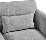 Stylus Contemporary Boucle Fabric Chair with Curved Arms and Thick Cushions for Ultimate Comfort