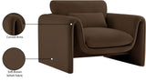 Sloan Velvet Accent Chair - Elegant Contemporary Design with Soft Cushions for Ultimate Comfort