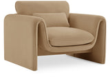 Sloan Velvet Accent Chair - Elegant Contemporary Design with Soft Cushions for Ultimate Comfort