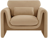 Sloan Velvet Accent Chair - Elegant Contemporary Design with Soft Cushions for Ultimate Comfort