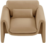 Sloan Velvet Accent Chair - Elegant Contemporary Design with Soft Cushions for Ultimate Comfort