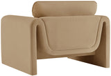 Sloan Velvet Accent Chair - Elegant Contemporary Design with Soft Cushions for Ultimate Comfort
