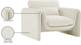 Sloan Velvet Accent Chair - Elegant Contemporary Design with Soft Cushions for Ultimate Comfort