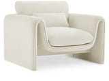 Sloan Velvet Accent Chair - Elegant Contemporary Design with Soft Cushions for Ultimate Comfort