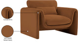 Sloan Velvet Accent Chair - Elegant Contemporary Design with Soft Cushions for Ultimate Comfort