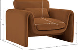 Sloan Velvet Accent Chair - Elegant Contemporary Design with Soft Cushions for Ultimate Comfort