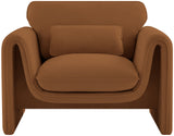 Sloan Velvet Accent Chair - Elegant Contemporary Design with Soft Cushions for Ultimate Comfort