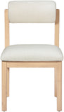 Roundhill - Fabric Dining Chair (Set of 2) - Natural Frame