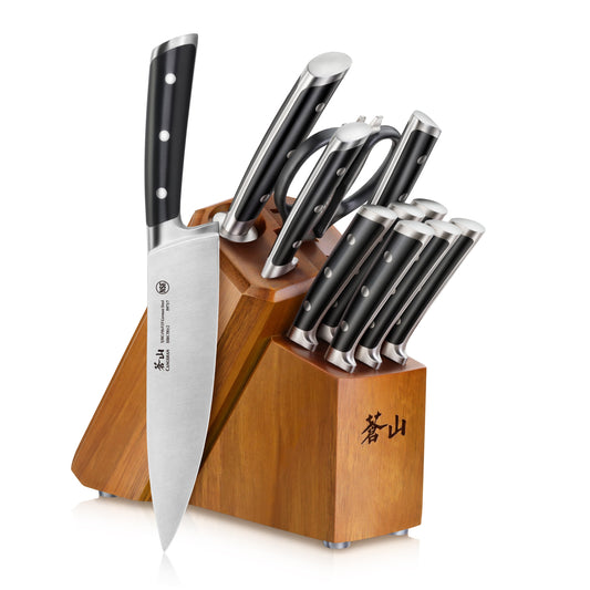 S Series 12-Piece Knife Set, Forged German Steel, Acacia Block, 1023961