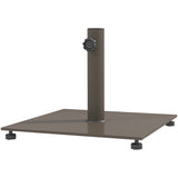 Outsunny Square Patio Umbrella Base, 29 lbs Metal Umbrella Stand Base with Adjustable Foot Pads, Heavy Duty Patio Umbrella Holder for 1.5"/1.9" Umbrella Poles for Outdoor, Lawn, Poolside, Brown